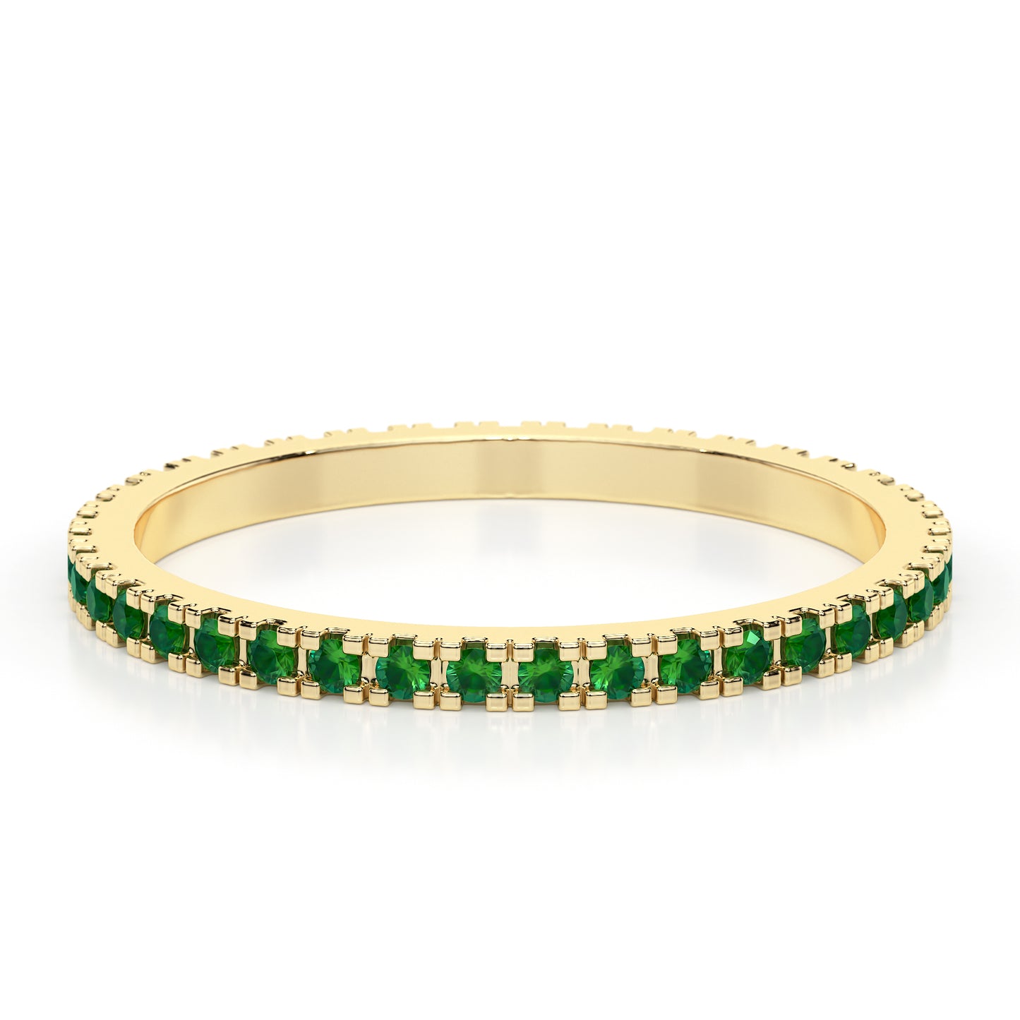MICRO ETERNITY EMERALD RING
