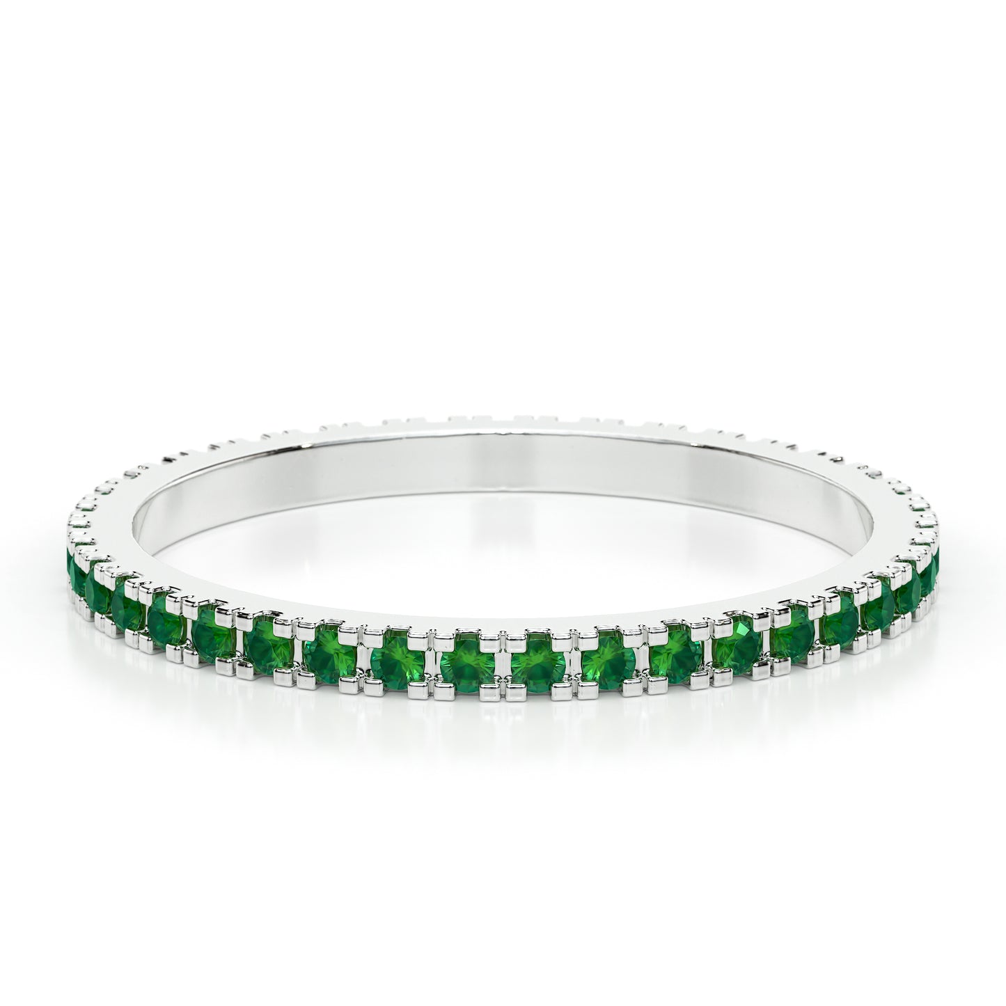 MICRO ETERNITY EMERALD RING