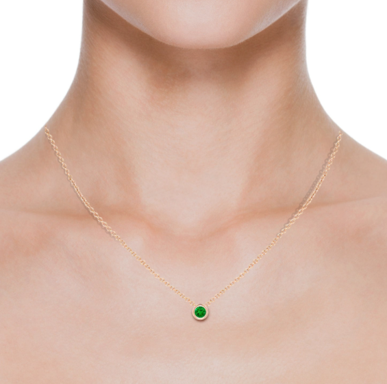 EMERALD SOLITAIRE NECKLACE