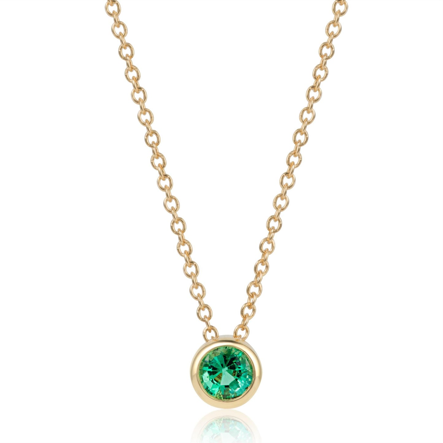 EMERALD SOLITAIRE NECKLACE