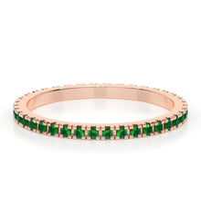 Load image into Gallery viewer, MICRO ETERNITY EMERALD RING
