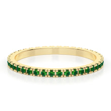 Load image into Gallery viewer, MICRO ETERNITY EMERALD RING
