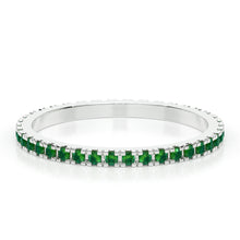 Load image into Gallery viewer, MICRO ETERNITY EMERALD RING
