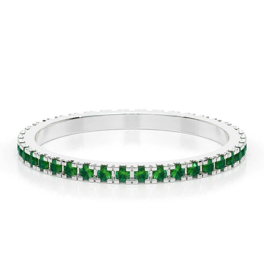 MICRO ETERNITY EMERALD RING