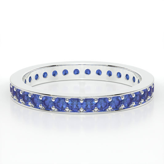 PAVE ETERNITY SAPPHIRE RING