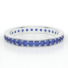 Load image into Gallery viewer, PAVE ETERNITY SAPPHIRE RING
