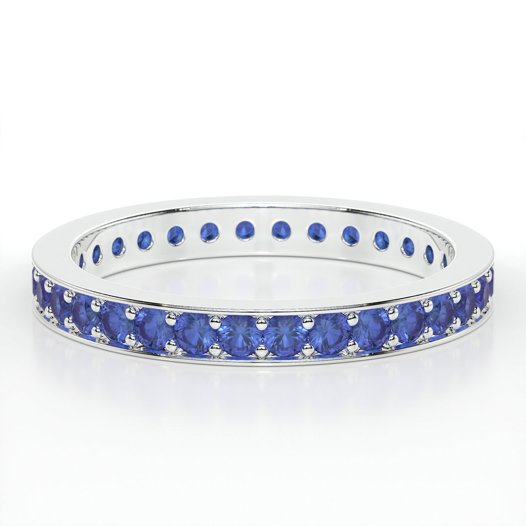 PAVE ETERNITY SAPPHIRE RING