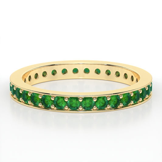 PAVE ETERNITY EMERALD RING