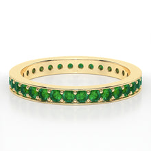 Load image into Gallery viewer, PAVE ETERNITY EMERALD RING
