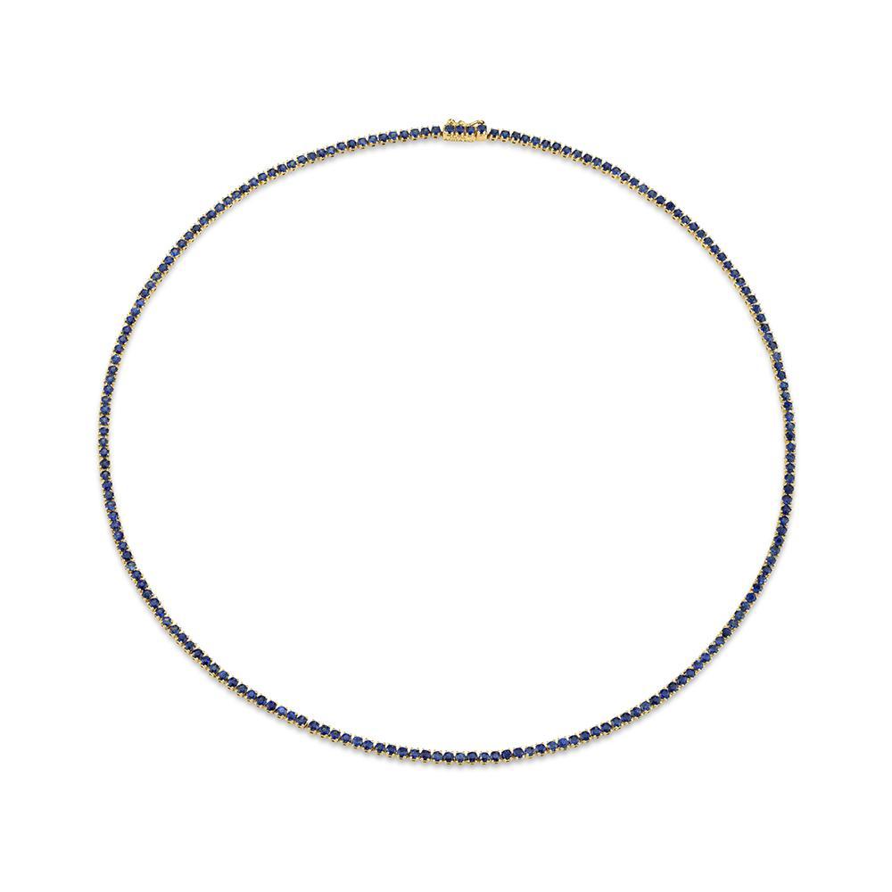 BLUE SAPPHIRE TENNIS NECKLACE