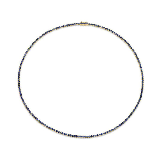 BLUE SAPPHIRE TENNIS NECKLACE