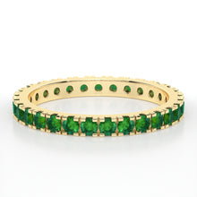 Load image into Gallery viewer, CASTLE ETERNITY EMERALD RING
