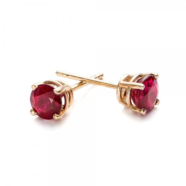 RUBY ROUND STUDS EARRINGS