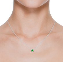 Load image into Gallery viewer, EMERALD SOLITAIRE NECKLACE
