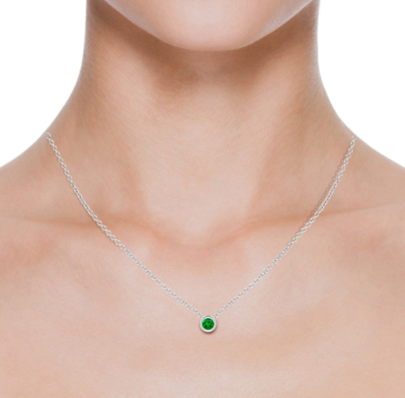 EMERALD SOLITAIRE NECKLACE