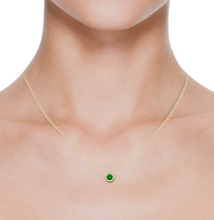 Load image into Gallery viewer, EMERALD SOLITAIRE NECKLACE
