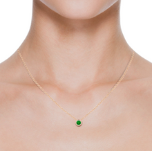 Load image into Gallery viewer, EMERALD SOLITAIRE NECKLACE
