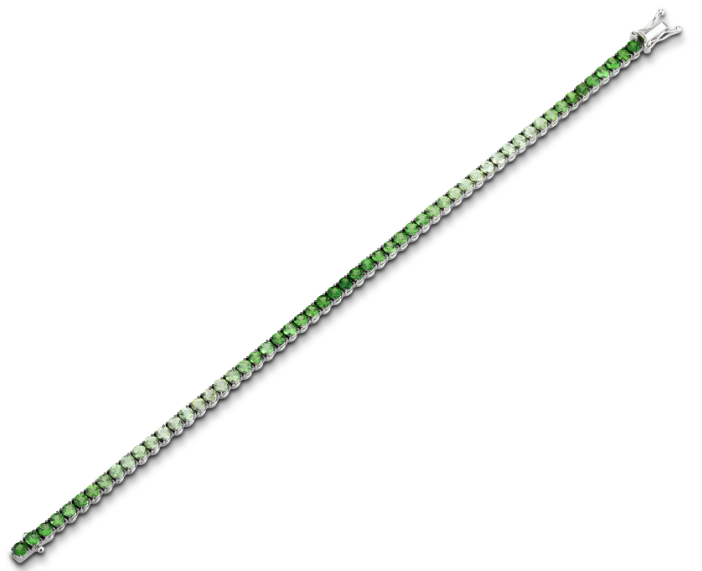 BRACELET WHITE GOLD WITH TSAVORITE COLOR SHADE