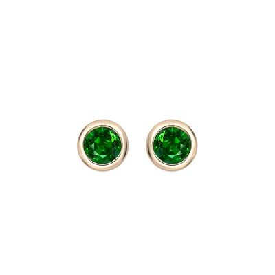 EMERALD RUBOVER STUDS EARRINGS