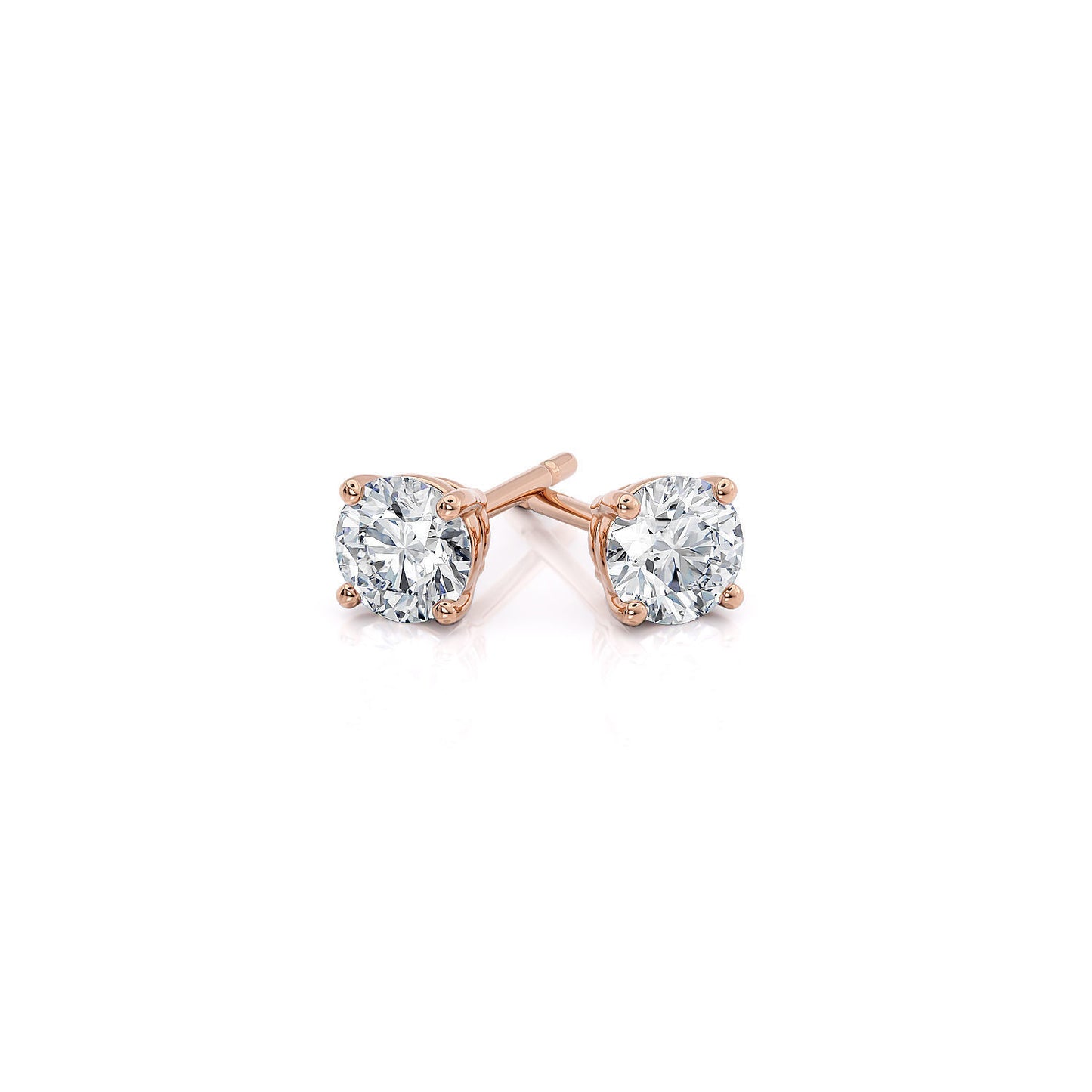 DIAMOND ROUND STUDS EARRINGS