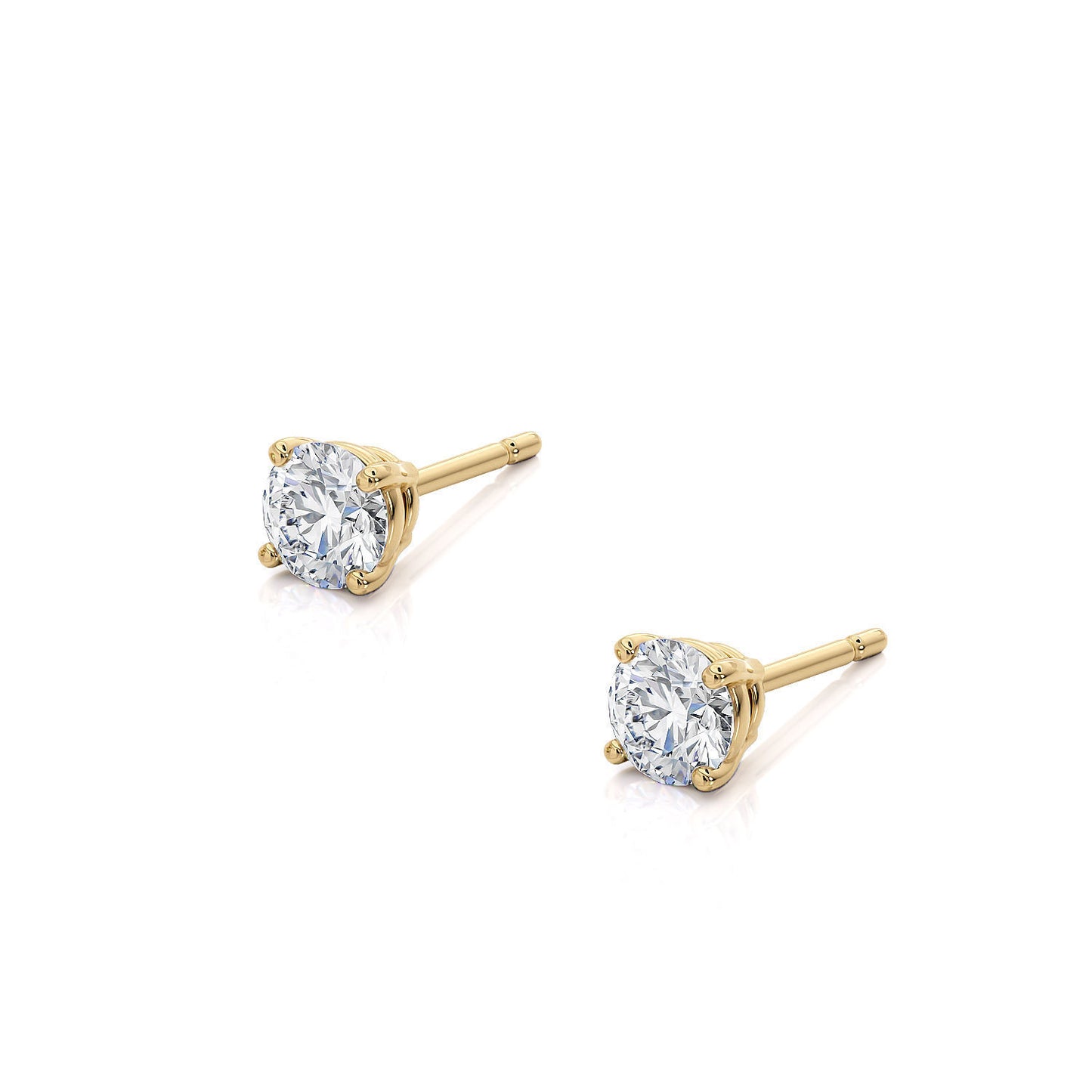 DIAMOND ROUND STUDS EARRINGS