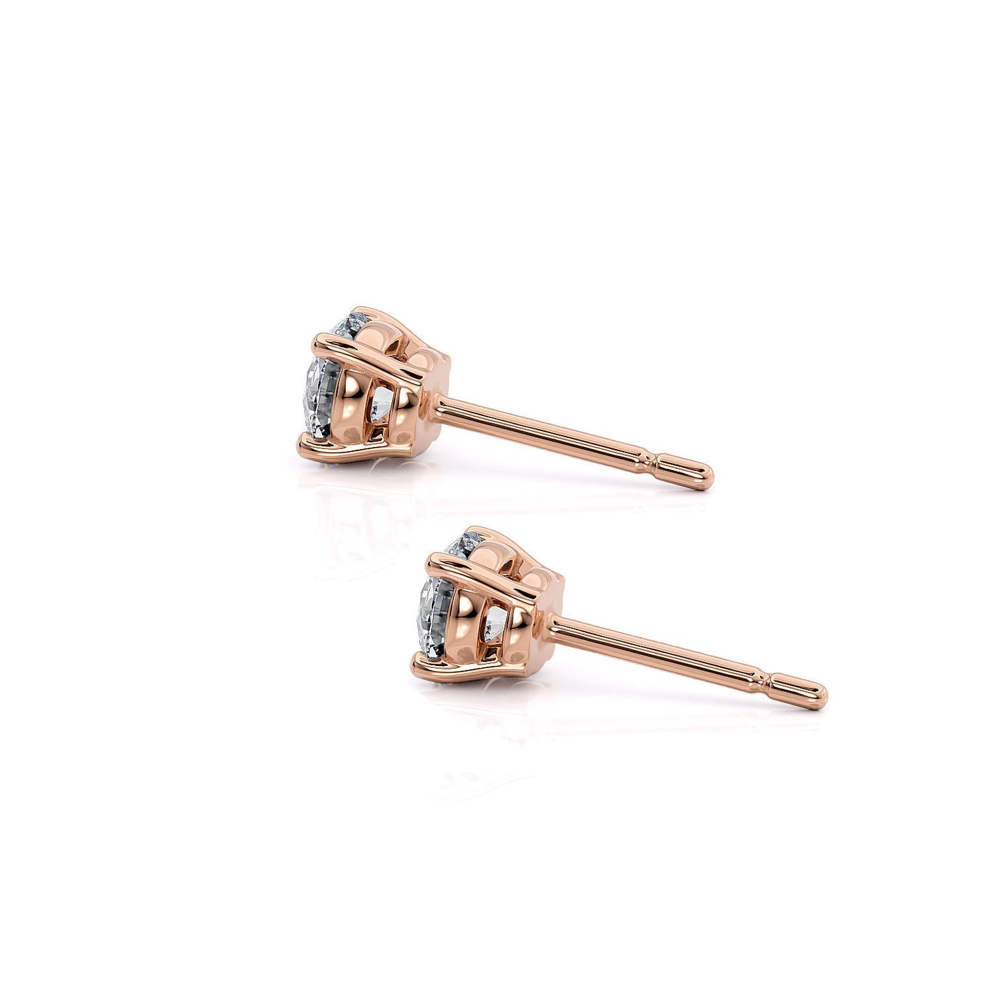 DIAMOND ROUND STUDS EARRINGS