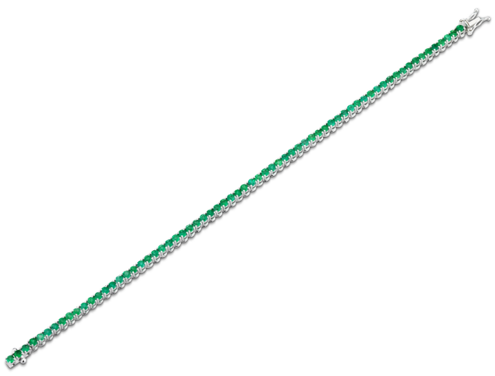 BRACELET WHITE GOLD AND EMERALDS