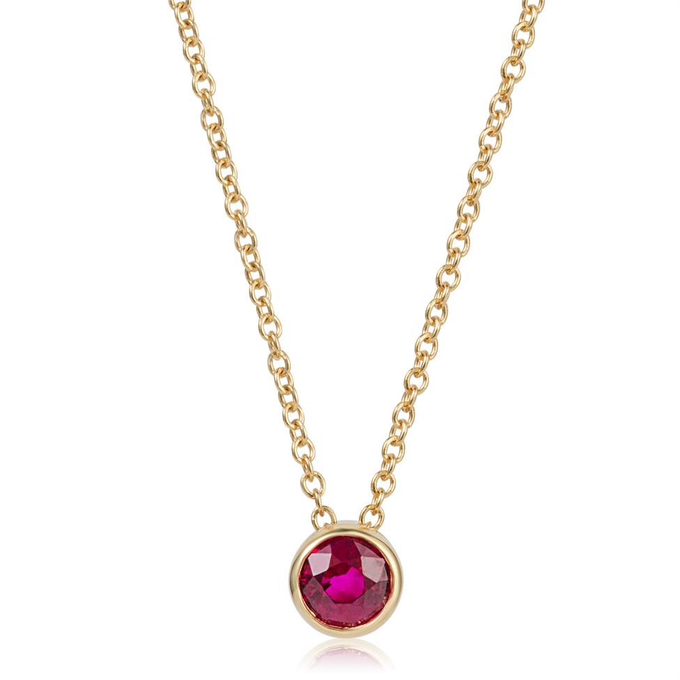 RUBY SOLITAIRE NECKLACE