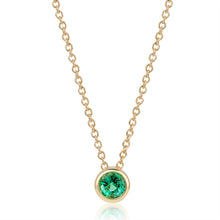 Load image into Gallery viewer, EMERALD SOLITAIRE NECKLACE
